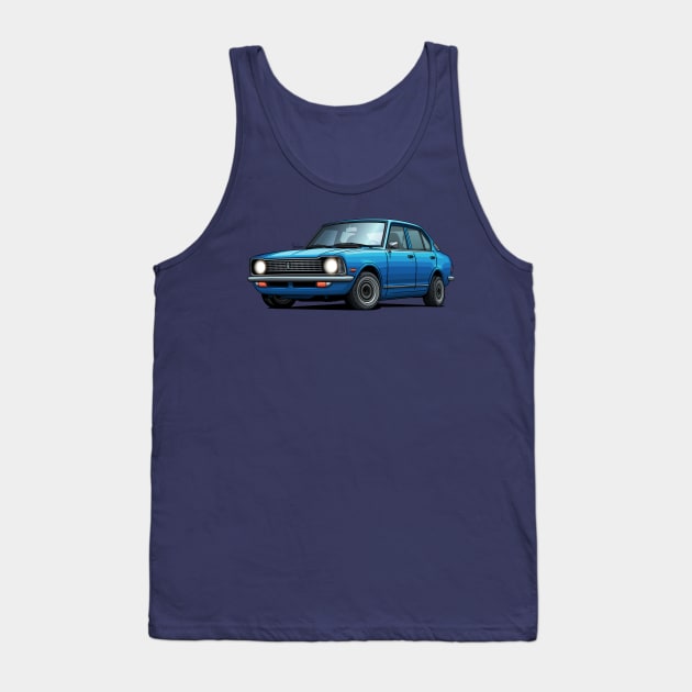 Toyota Corolla KE20 - Blue Tank Top by Mario Ramos Rally Art